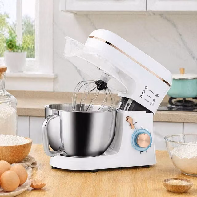 STILVORA 5L Stand Mixer in White with 6 Speeds, Pulse Function and Overheat Protection
