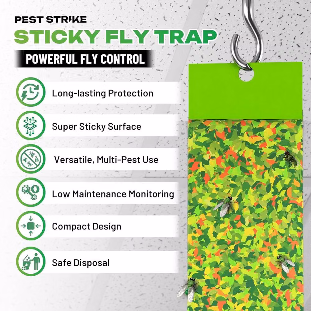 volila Green Sticky Fly Catcher Rolls for Moths, Flies, Mosquitos, Wasps and Ants, 16 Pack – 3
