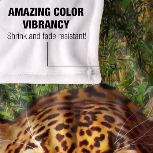 JQ Licensing Jlo Leopard Hunting Super Soft Silky Touch Fleece Throw Blanket, Multicolour, W: 91 cm, D: 147 cm – 4
