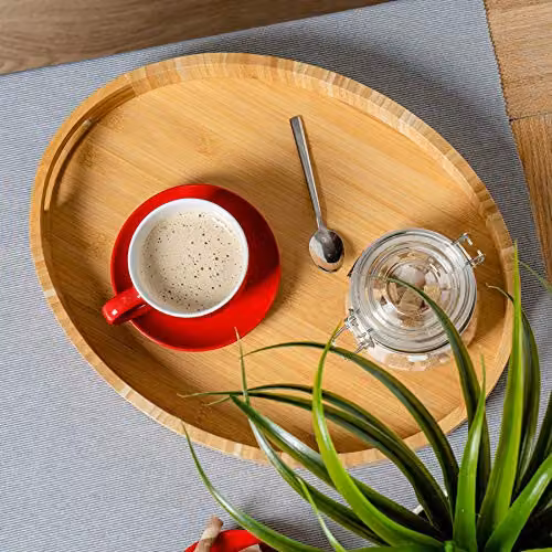 Argon Tableware Red Stoneware Cappuccino Cup and Saucer Set, 250ml, Set of 6 – 5