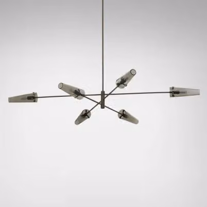 CTO Lighting Axis Large DALI-A Modern Suspended Pendant Light in Black