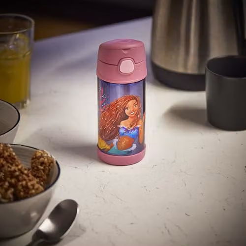 Thermos Disney The Little Mermaid Kids Vacuum Insulated Stainless Steel Drinks Bottle with Straw, 355ml, Multicolour – 4