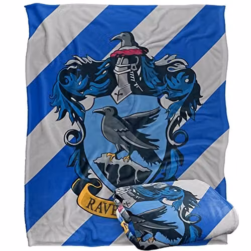 Warner Brothers Harry Potter Ravenclaw Crest White Fleece Blanket W/D/H: 152 x 127 x 1 cm – 1