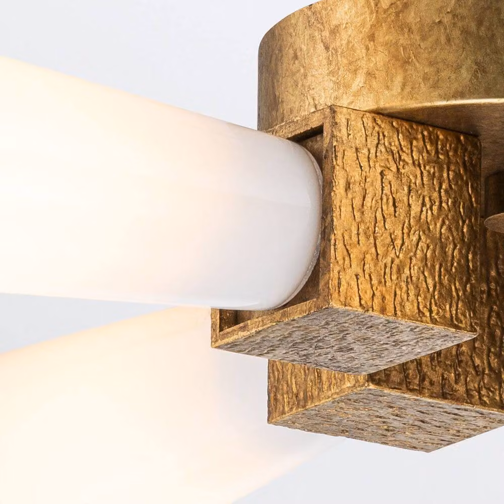 Netlighting Kristy Multi Arm Semi Flush Ceiling Lamp in Distressed Gold with 4x E27 Sockets – 3