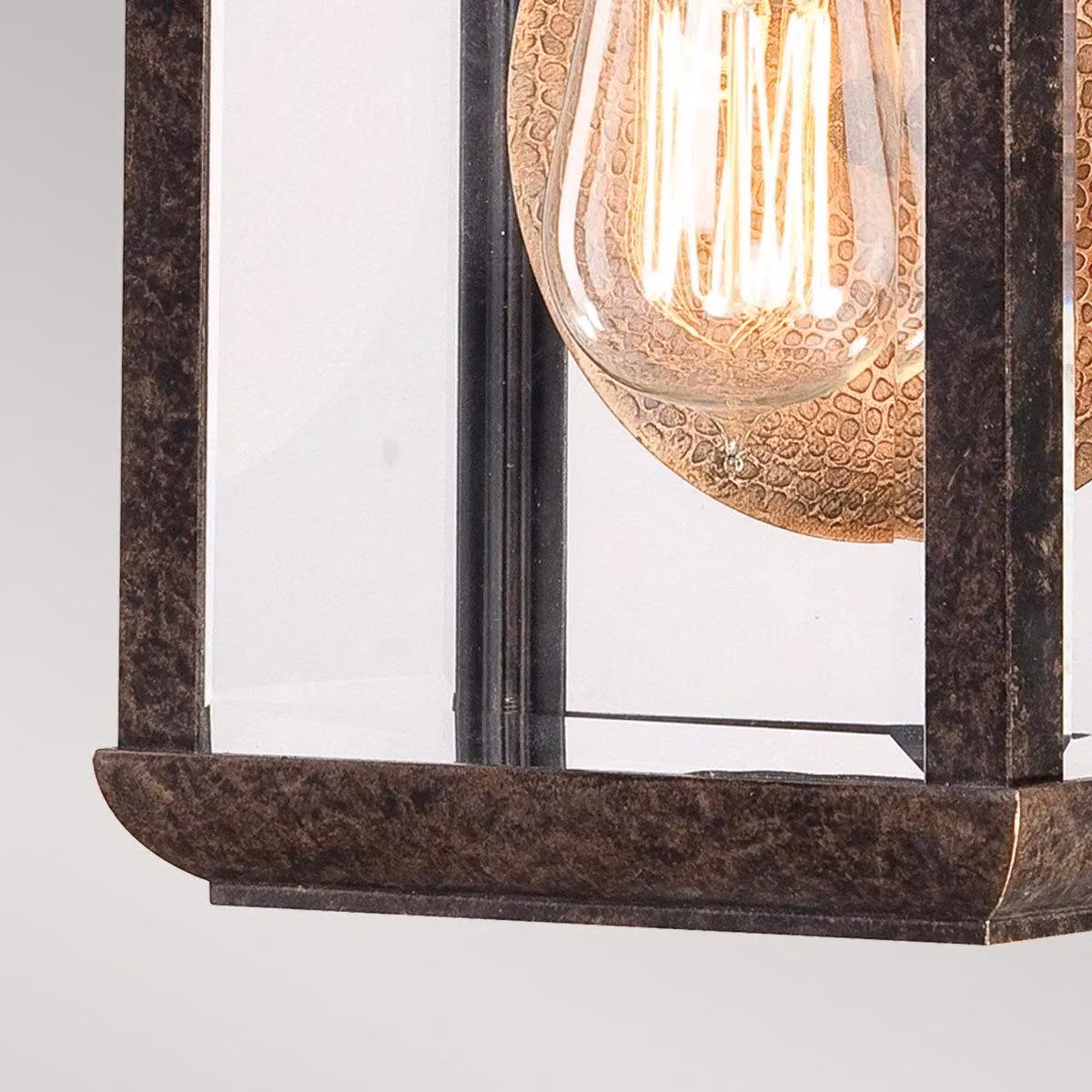 Netlighting Byron Small Outdoor Wall Lantern Light in Imperial Bronze and Brown, IP44, E27 – 3