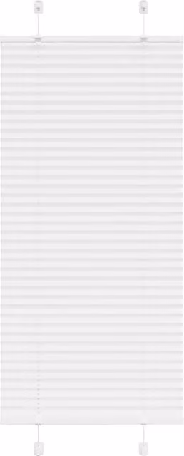 Berkfield Home Single Pleat Polyester Fabric Blind in White, W: 59.4 cm, H: 100 cm