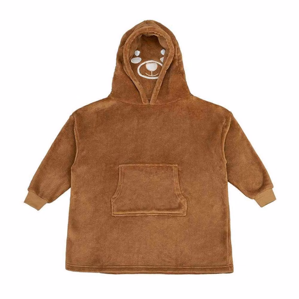 Brand Lab Brown Teddy Bear Fleece Hoodie Blanket for Adults – 2