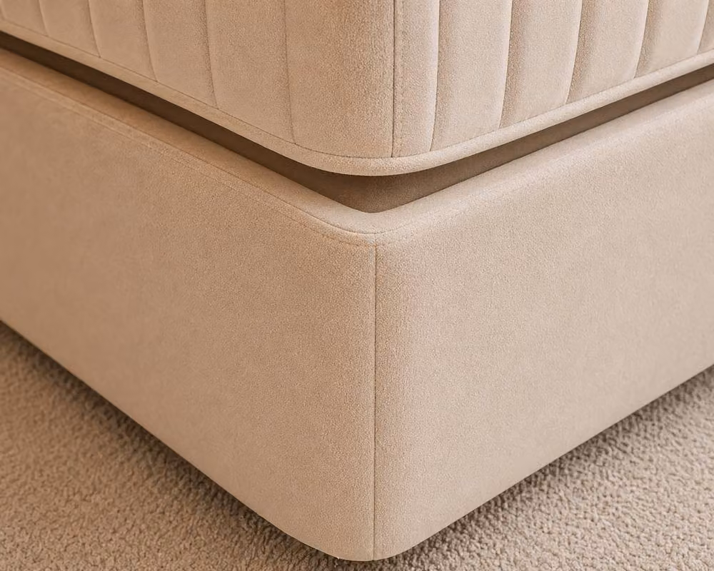 Soft Snooze Beds Orthopaedic Mobility Divan Bed with Mattress, Headboard and Drawers, Beige, W/D/H: 200 x 200 cm – 3