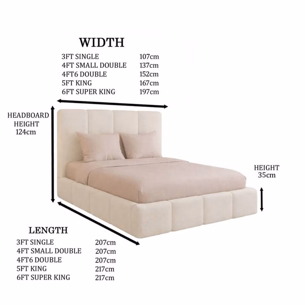 Desire Deco Monaco Upholstered Plush Velvet Ottoman Storage Bed Frame in Beige, Super King, W/D/H: 200 x 200 x 197 cm – 2