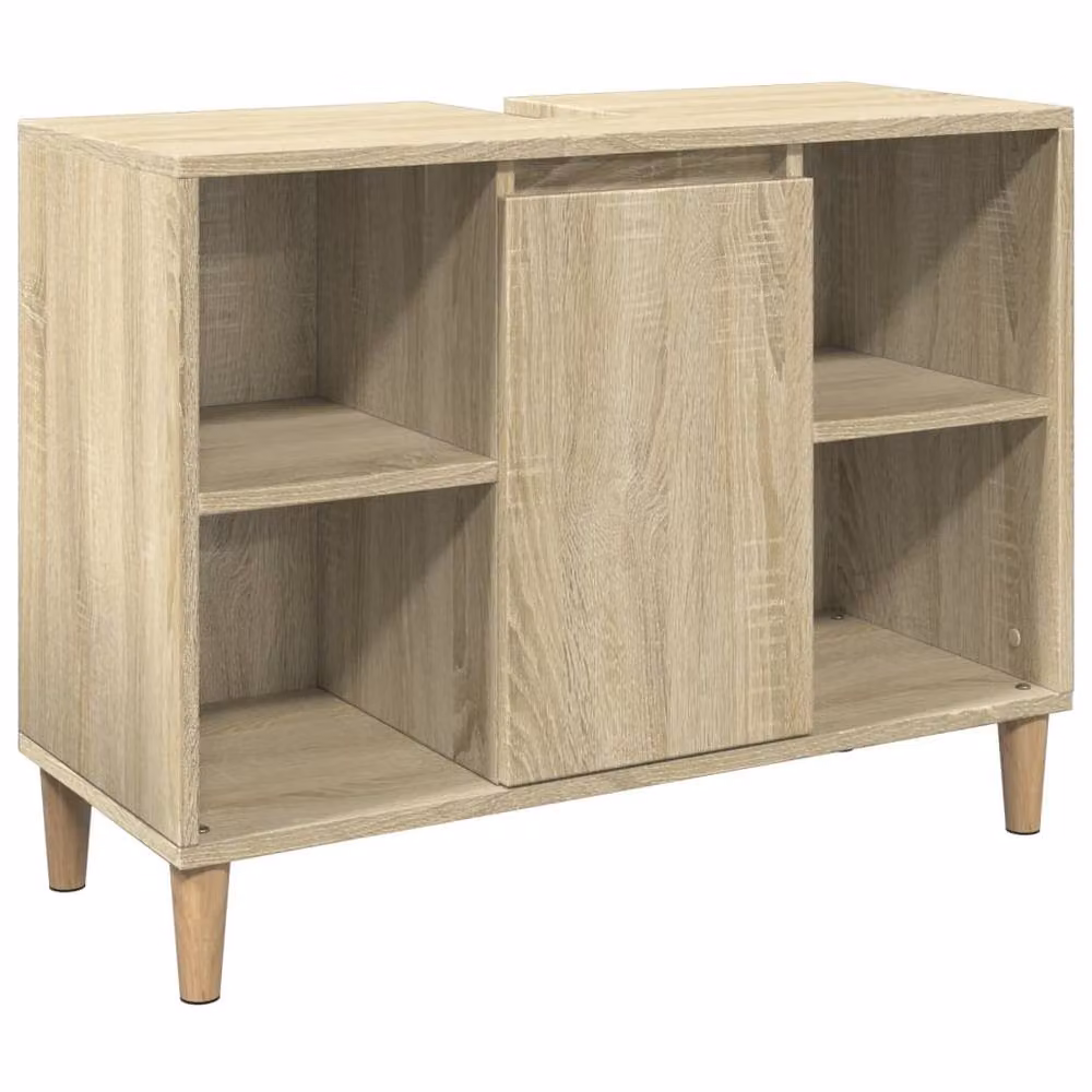 Berkfield Home Sonoma Oak Bathroom Cabinet in Light Brown, W/D/H: 80 x 33 x 60 cm – 3