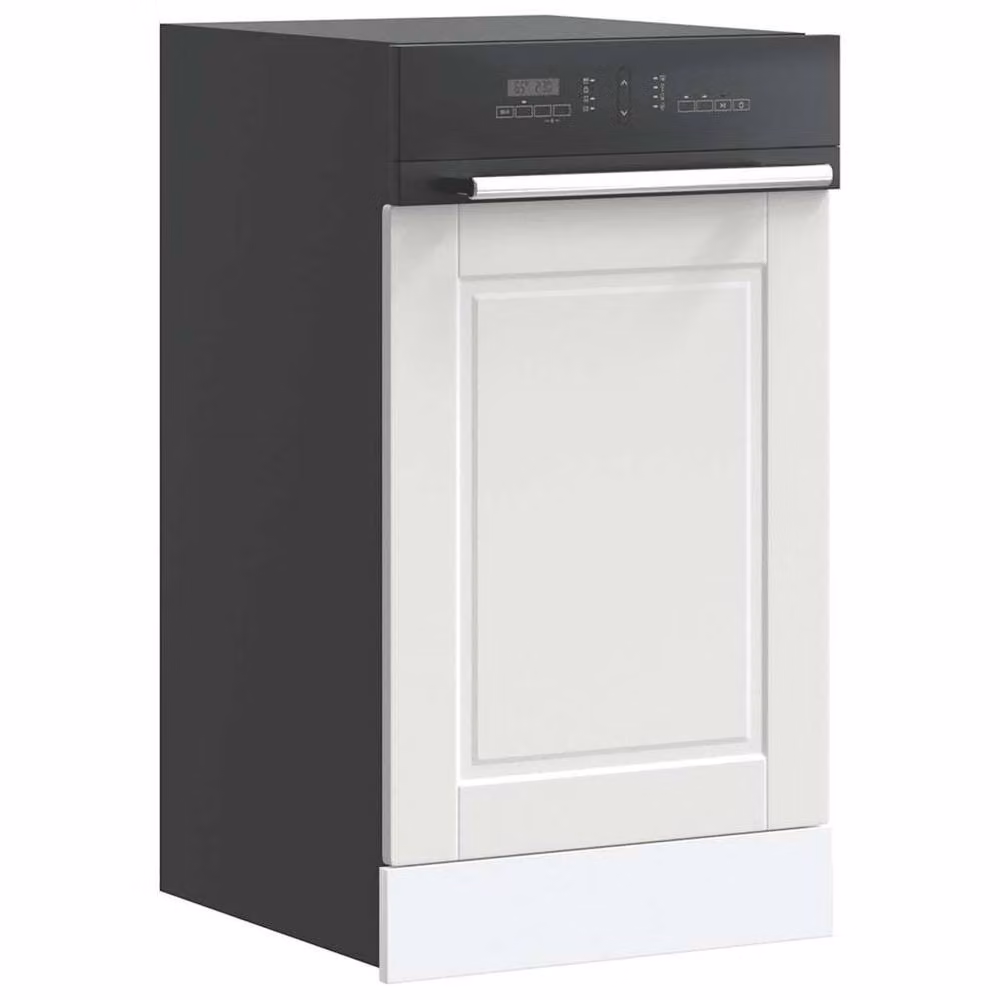 Berkfield Home Porto White Dishwasher Panel in Engineered Wood, W: 45 cm, H: 67 cm – 2