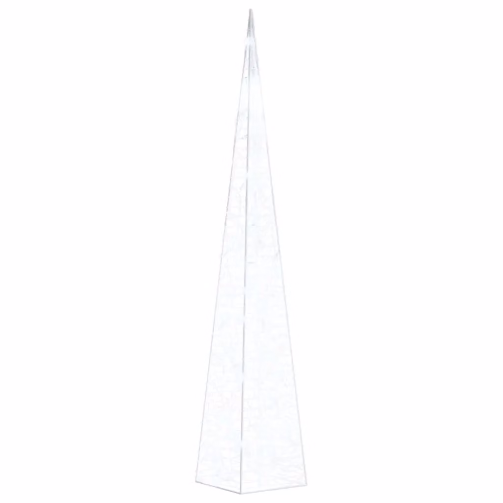 Berkfield Home Acrylic Decorative LED Light Cone in White and Multicolour, Height: 90 cm – 2