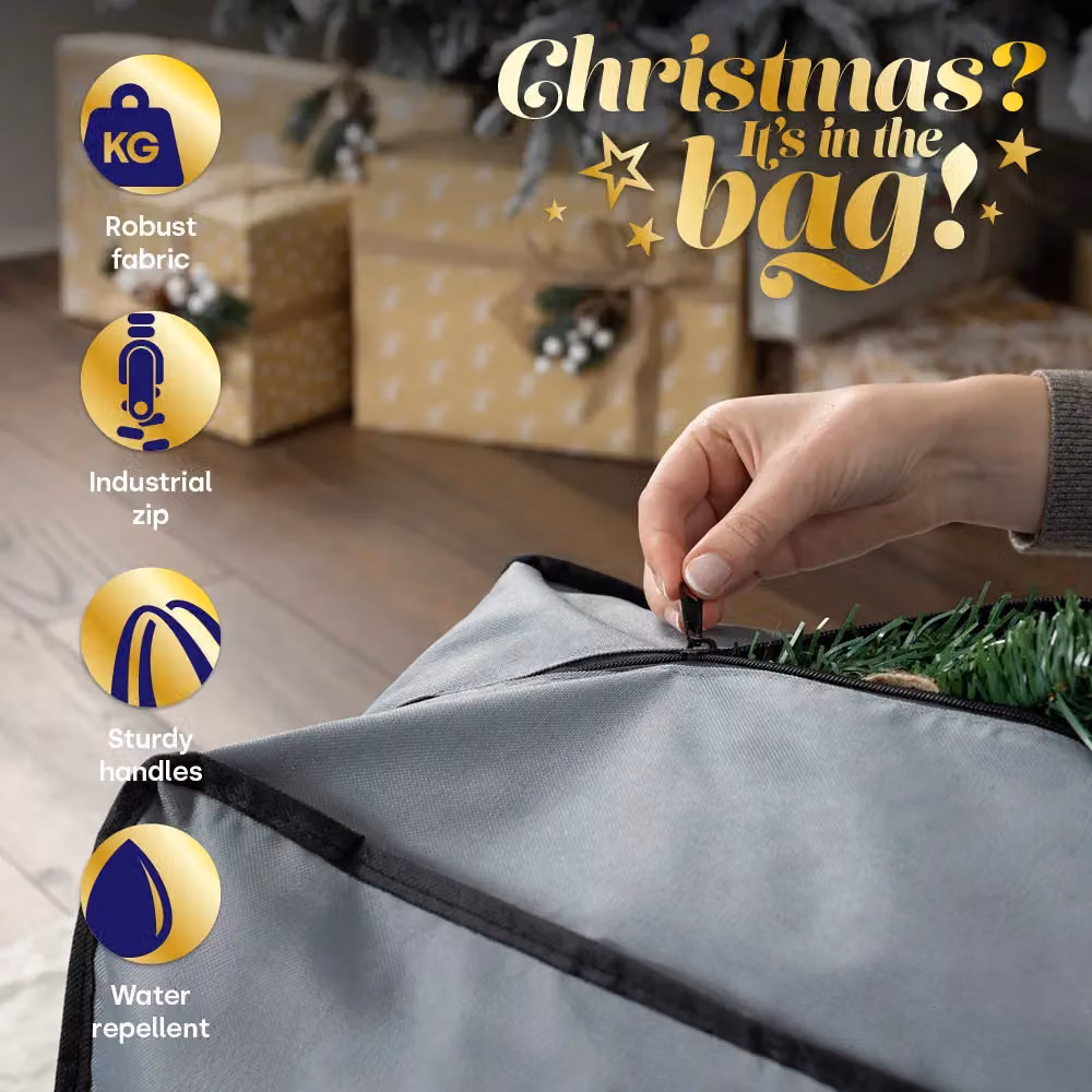 Christmas Village Premium Christmas Decoration Storage Bag in Grey – 3