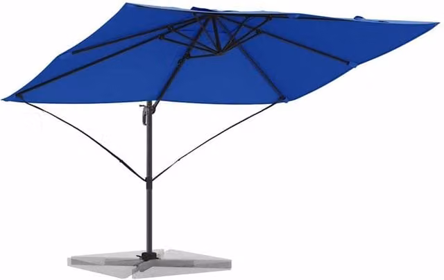 Berkfield Home Modern Azure Blue Cantilever Garden Umbrella with Polyester Canopy – 1