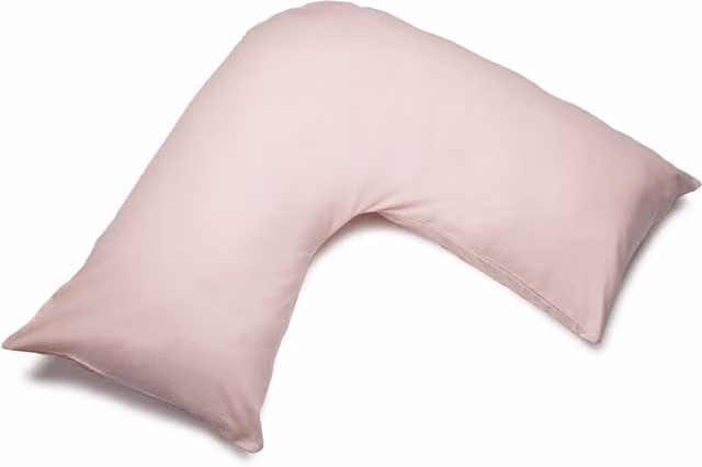Belledorm Easycare Percale V-Shaped Orthopaedic Pillowcase in Pink