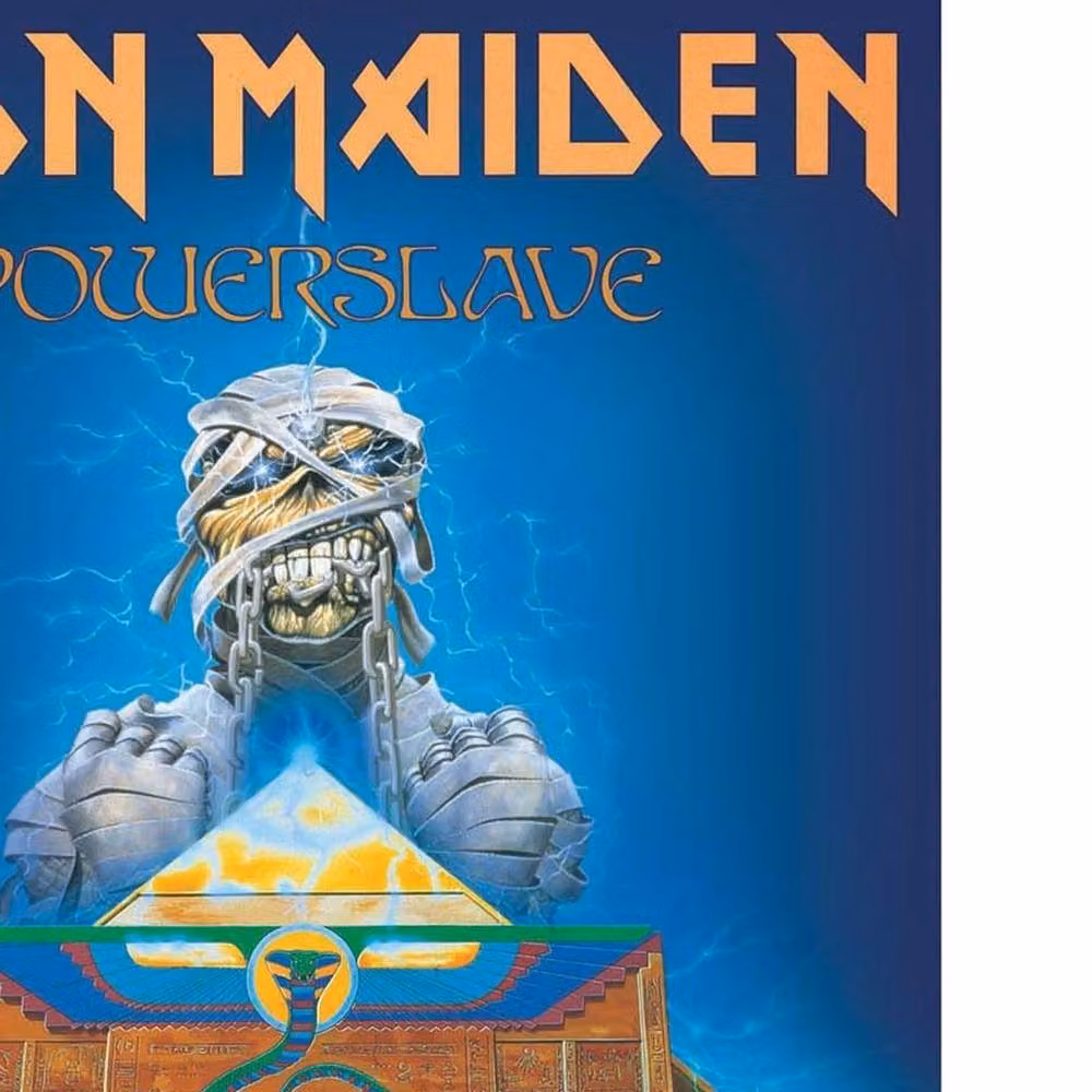 Iron Maiden Powerslave Blue Textile Graphic Poster – 2
