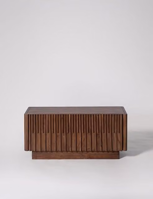 Swoon Hampstead Modern 1 Door Acacia Wood and Metal TV Unit in Brown