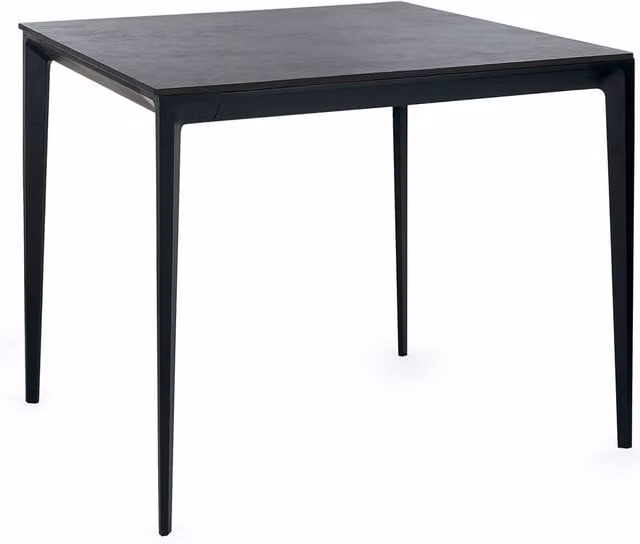 Cheshire Premium Marbella Square Natural Stone Dining Table, Grey, W/D/H: 80 x 80 x 80 cm