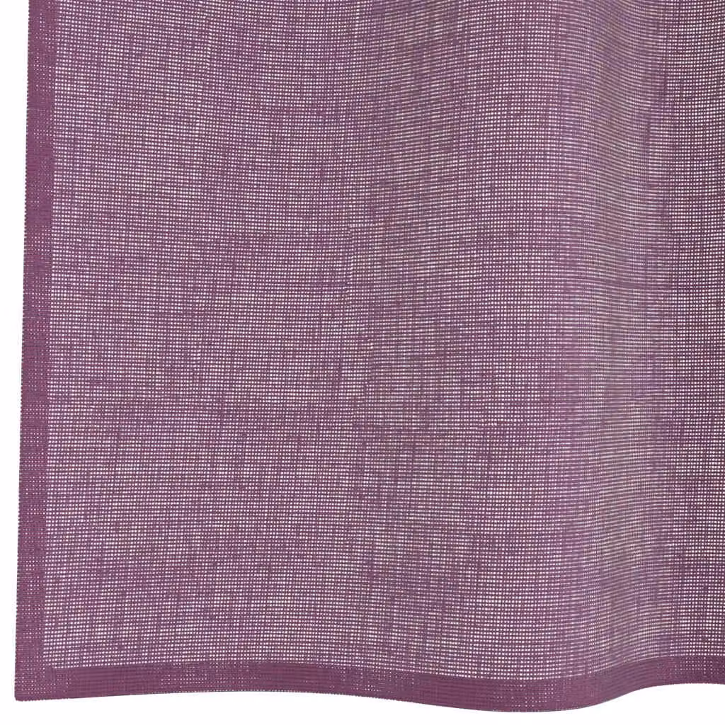 Berkfield Home Purple Voile Fabric Panel Curtains with Tabs, 2 Pack, W: 140 cm, H: 175 cm – 5