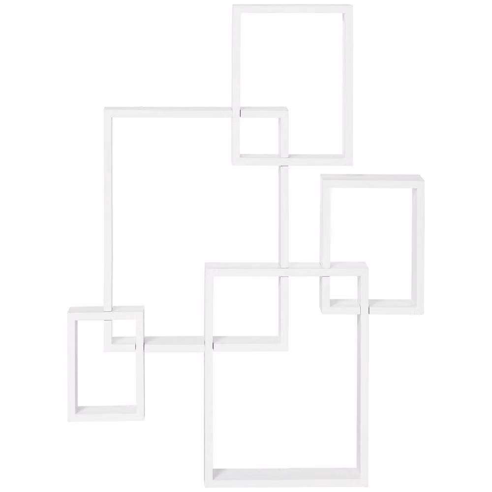 Wyld Haus Como White Interlocking Cube Wall Shelves – 2