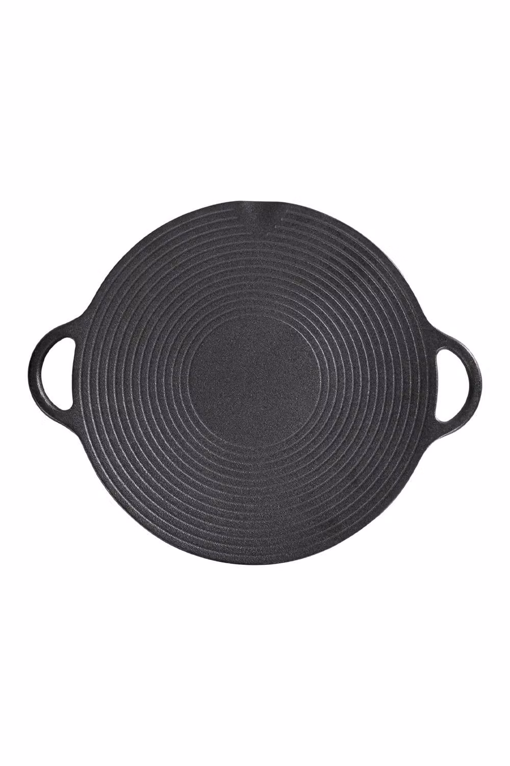 Garden Sanctuary Pre-Seasoned Round Cast Iron Grill Pan with Pouring Spout, Black – 4