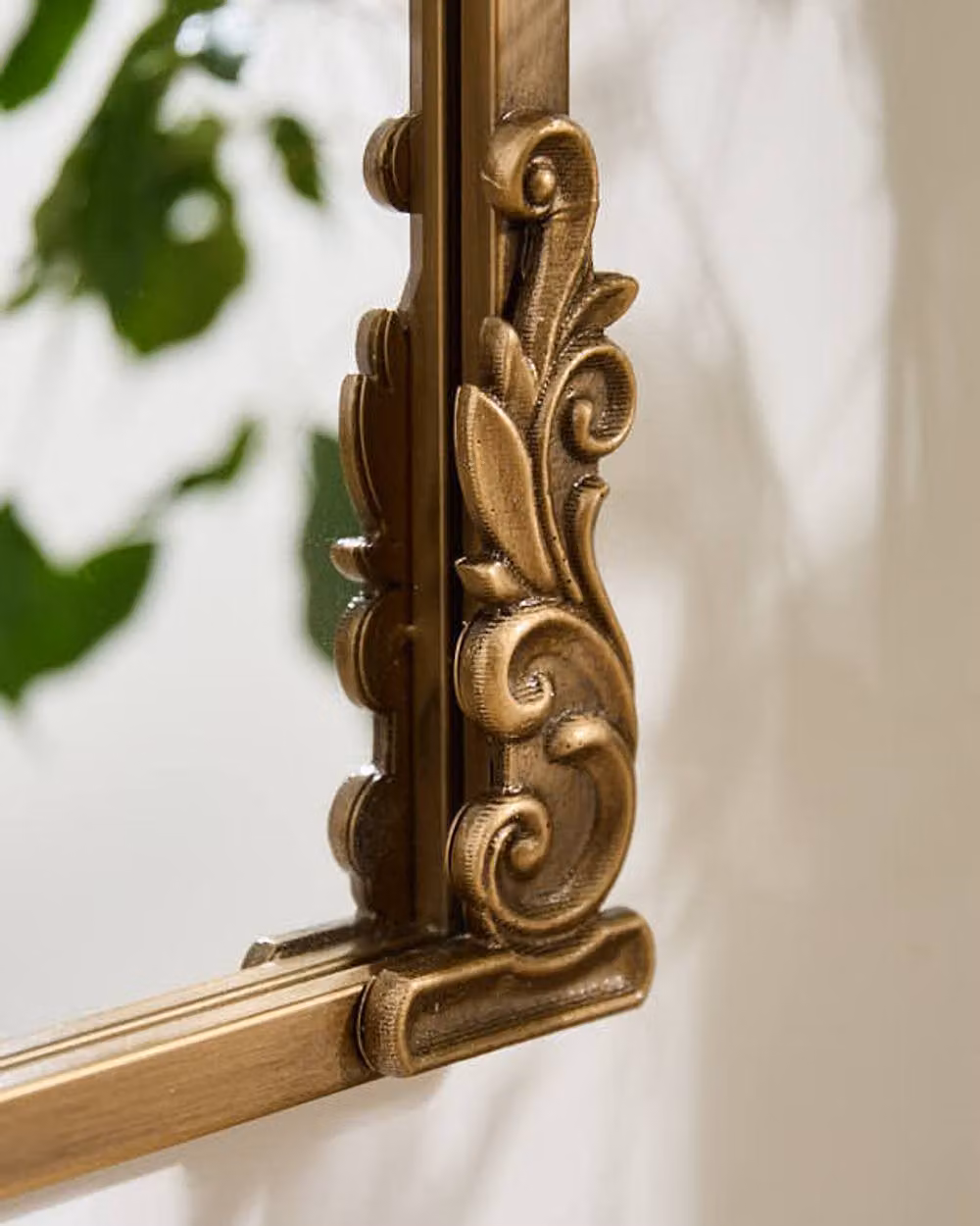 Dibor Vintage Ornate Tall Wall Mounted or Free Standing Mirror in Gold, H 167 cm x W 87 cm – 3