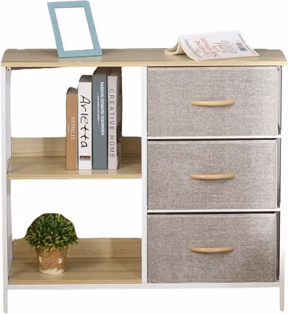 Pirlo Plush Scandinavian Style Bedroom Chest in Beige