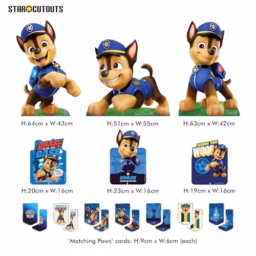 Star Cutouts SC4597 Paw Patrol Chase Party Decorations, 20 Piece Multicolour Cardboard Cutouts for Boys and Girls Birthday Parties – 3