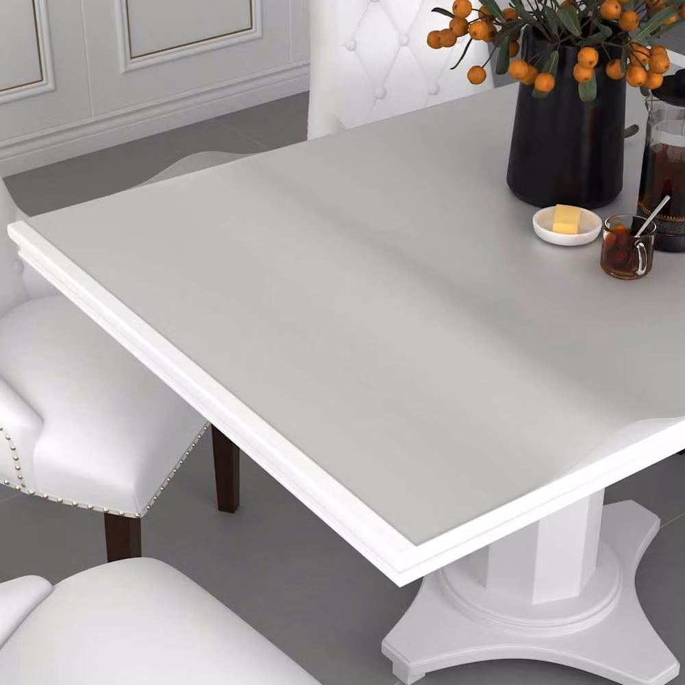 Berkfield Home Clear Matt PVC Table Protector, W/D: 70 x 70 cm, 2 mm Thickness – 2