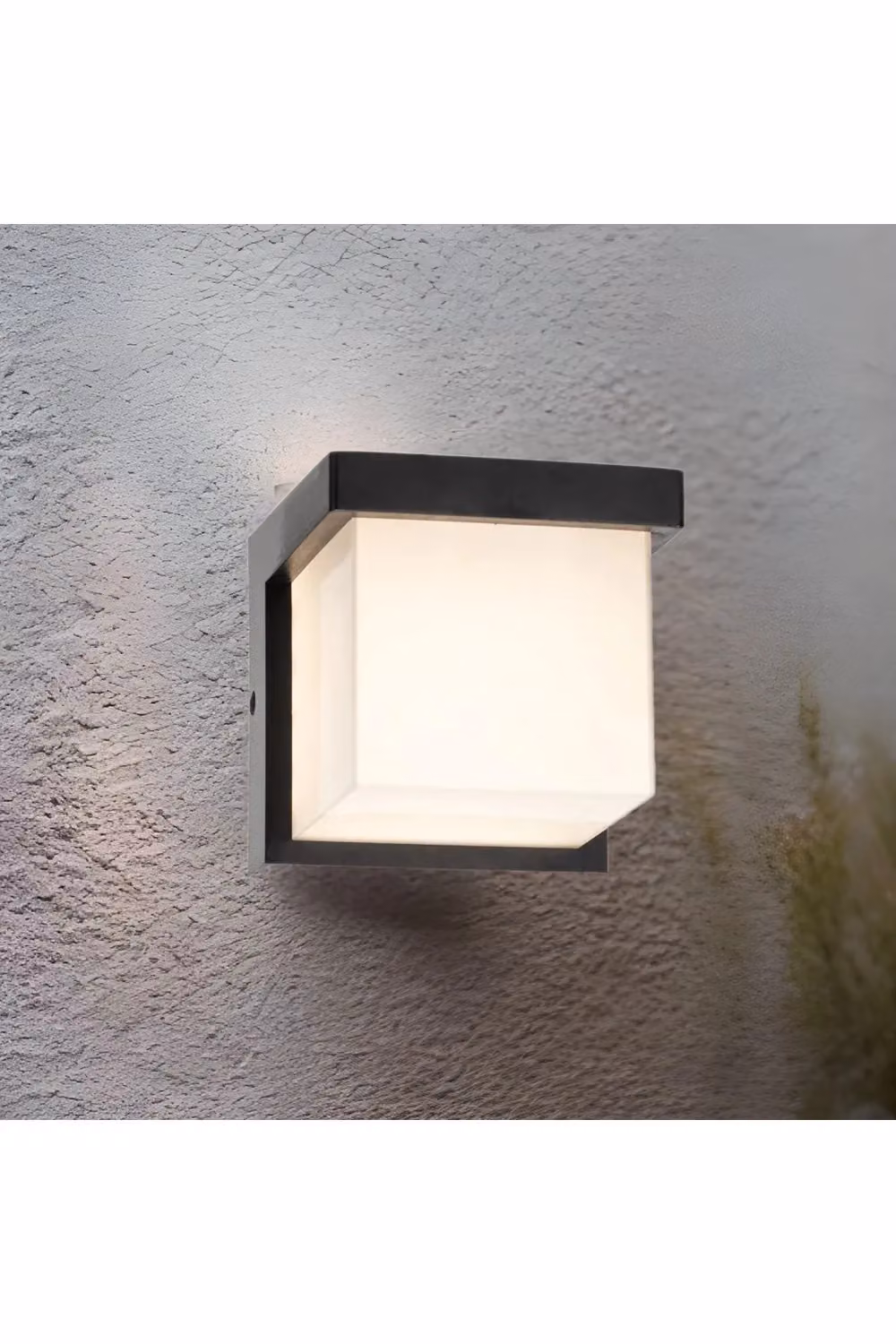 CGC Lighting Black Cube LED Outdoor Wall Light, 4000k Natural White, IP65, W/D/H: 13.0 x 11.5 x 11.5 cm – 6