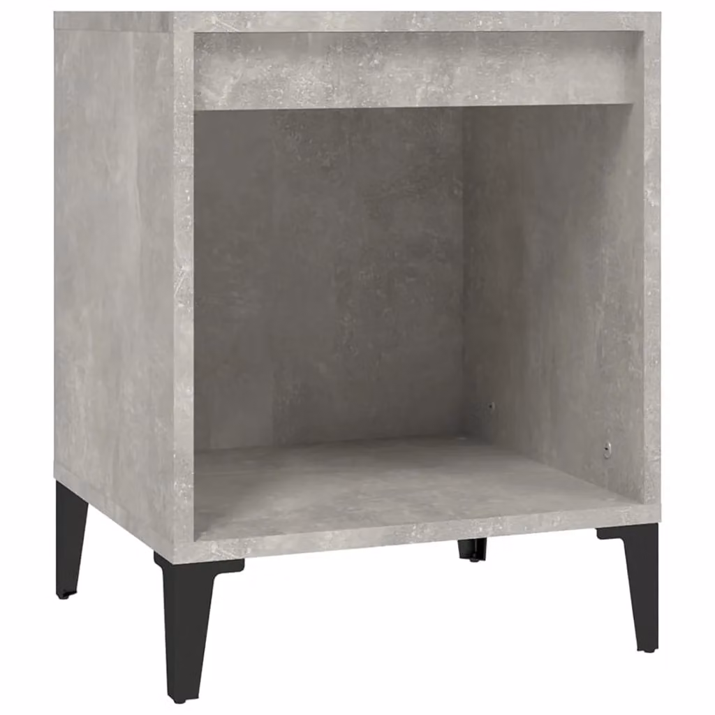 Berkfield Home Set of 2 Modern Bedside Cabinets in Concrete Grey, W/D/H: 40 x 35 x 50 cm – 4