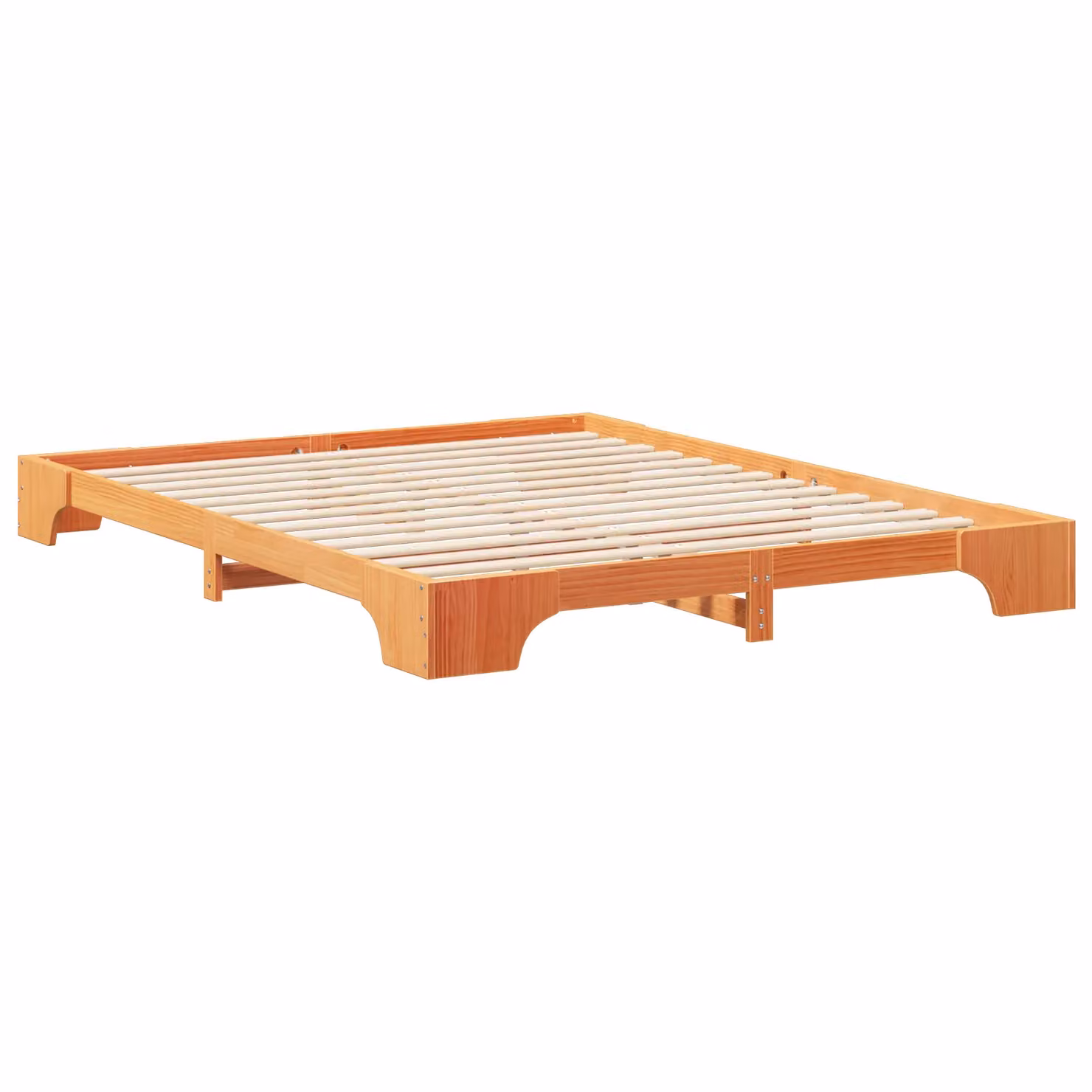 Berkfield Home Solid Wood Floor Bed Frame with Lift Up Storage Base, Brown, W: 160 cm, D: 210 cm – 2