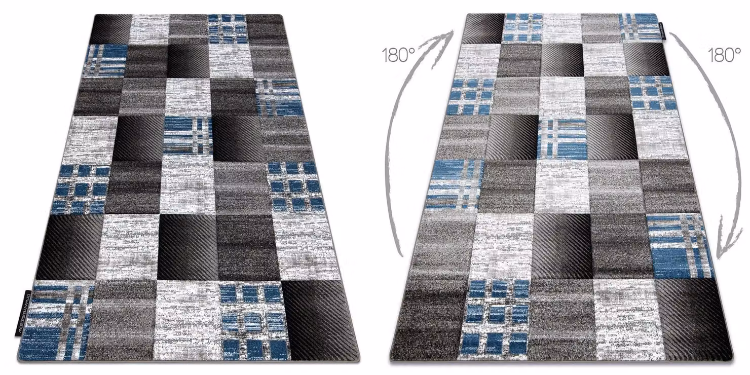 RugsX Alter Geometric Blue Rectangular Rug, W: 80 cm, L: 150 cm – 2