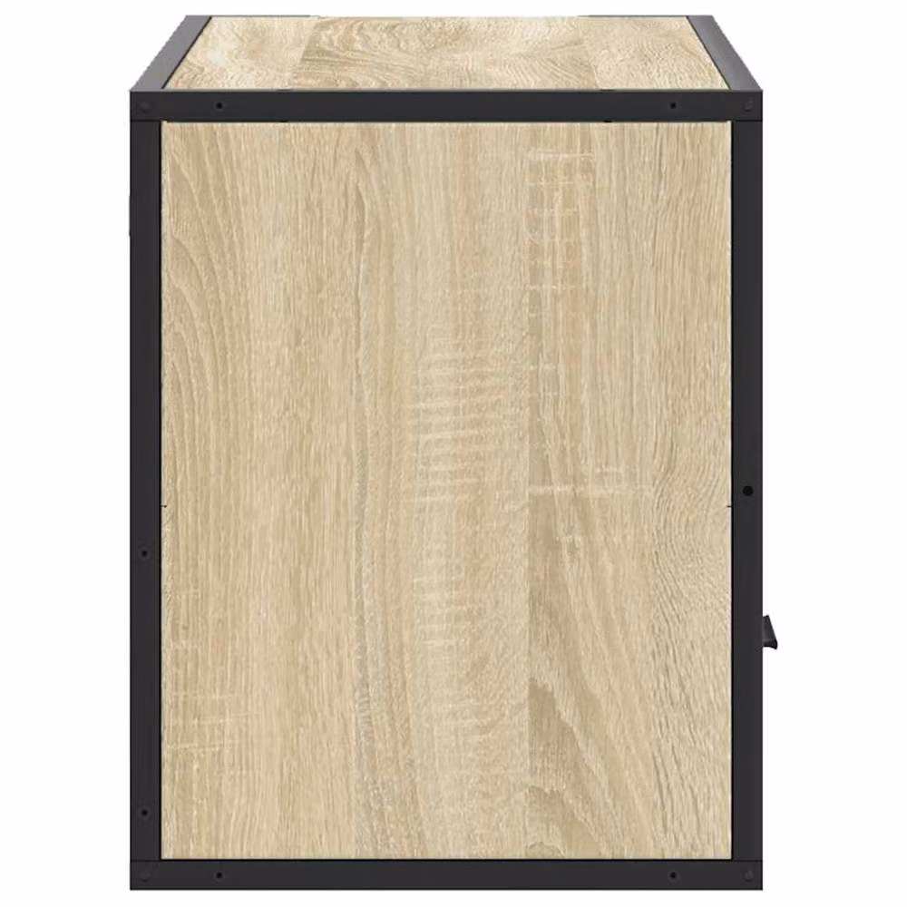 Berkfield Home Industrial TV Cabinet in Sonoma Oak and Beige, W/D/H: 80 x 31 x 39.5 cm – 5