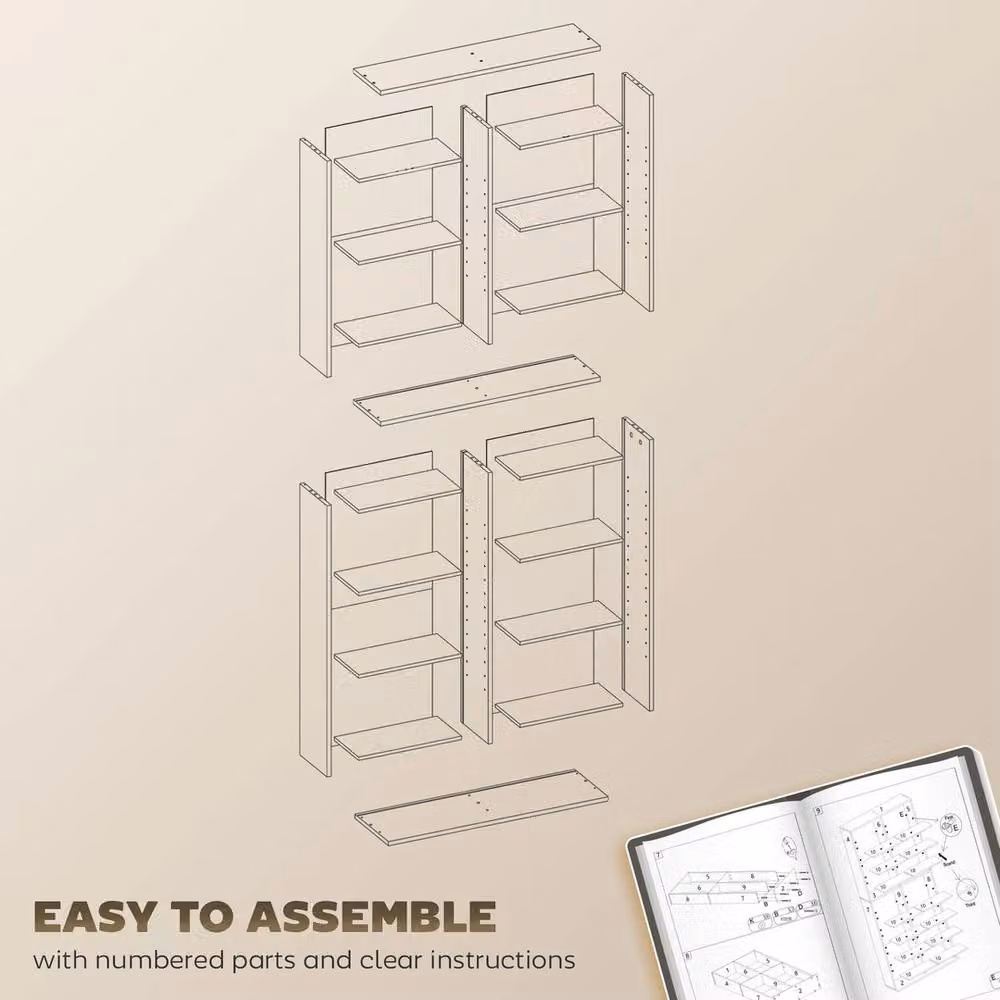 NESTLUNE 640 CD and DVD Storage Unit in Black, W: 100 cm, D: 15 cm, H: 175 cm – 4