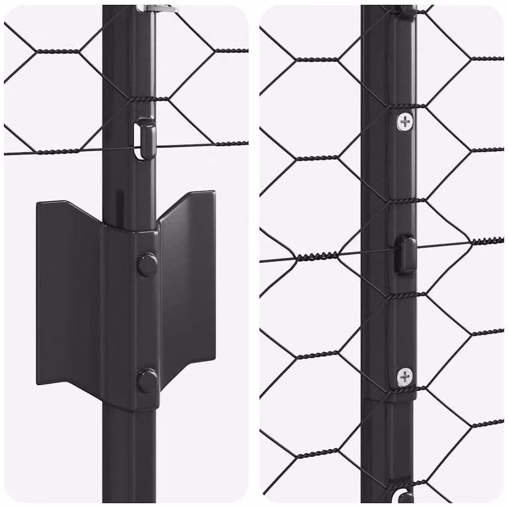 Berkfield Home 22-Piece Grey Steel U-Profile Fence Posts, 150 cm – 3