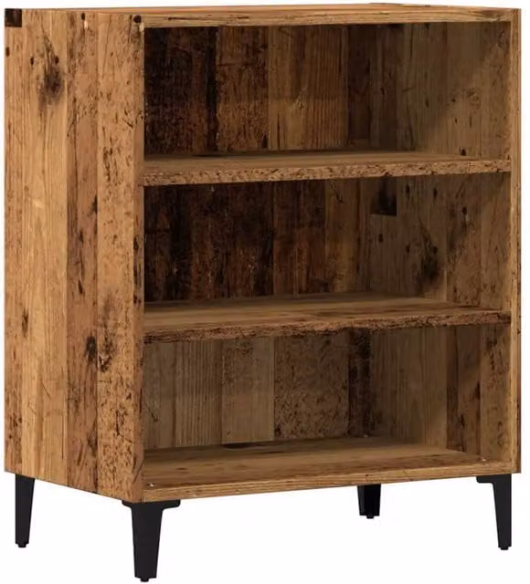 Berkfield Home Rustic Old Wood Sideboard in Brown, W/D/H: 57 x 35 x 75 cm