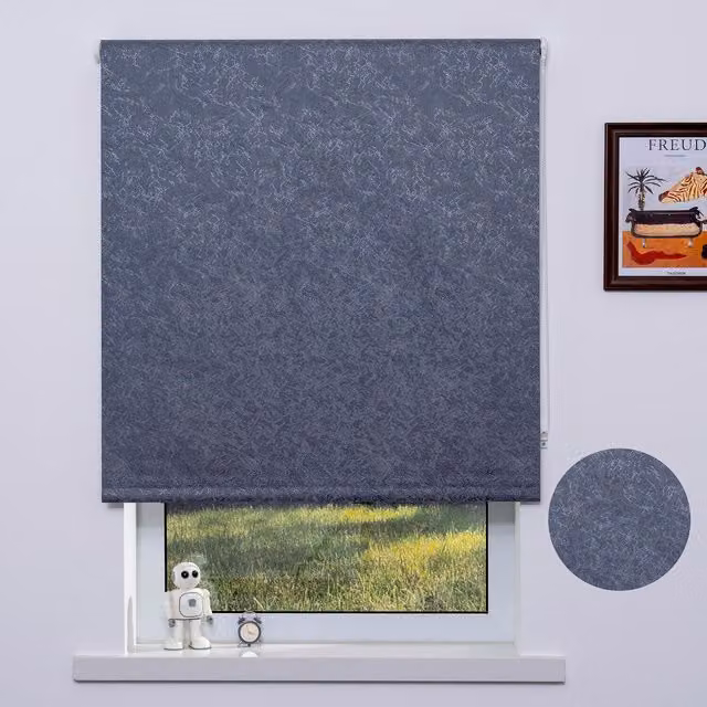 Trends Crackle Graphic Blackout Blind in Grey, Width: 180 cm