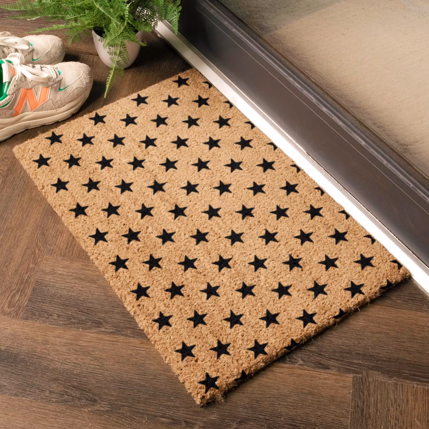 Artsy Mats Multi Star Pattern Design Doormat in Black and Multicolour, W/D: 60 x 40 cm – 2