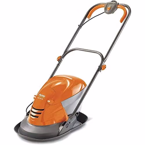 Flymo Hover Vac 250 Electric Hover Collect Lawn Mower in Orange and Grey with 25cm Cutting Width and 15L Collection Bag – 1