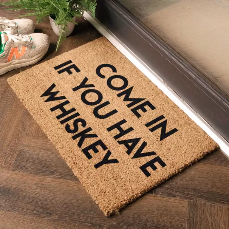 Artsy Mats Doormat Man Cave Black and Brown W/D/H: 60 x 40 x 1 cm