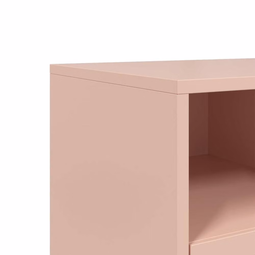 Berkfield Home Modern Pink Metal TV Cabinet W: 68 cm, D: 39 cm, H: 60.5 cm – 5