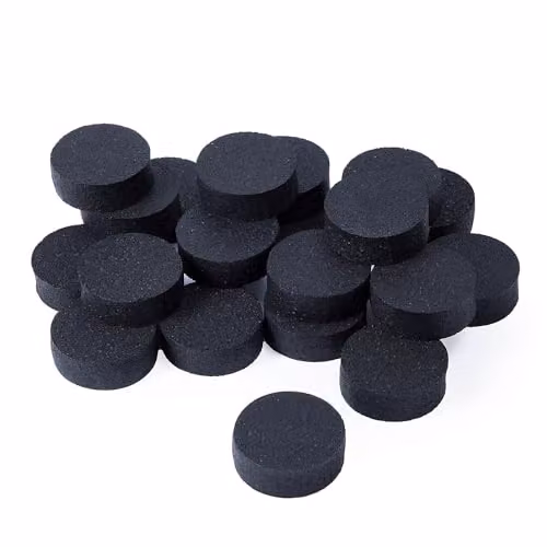 Gainsborough Set of 24 Black Rubber Plant Pot Feet, H 2 cm x Dia. 5.7 cm – 3