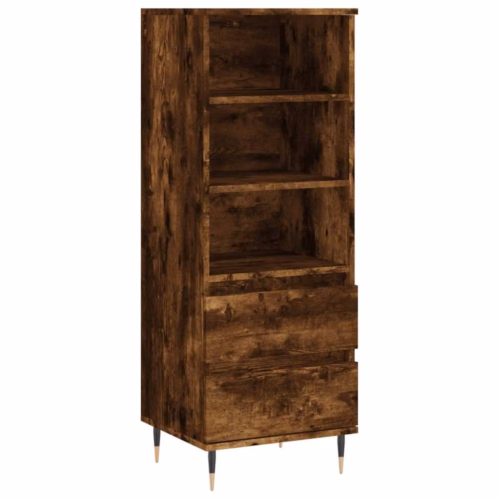 Berkfield Home Smoked Oak Highboard in Brown, W/D/H: 40 x 36 x 110 cm – 3