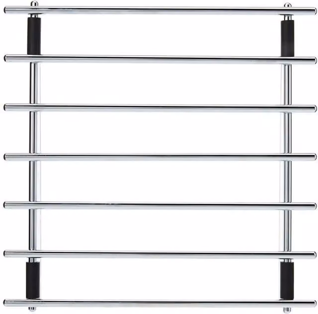 Dexam Chrome Square Metal Trivet for Hot Dishes in Silver