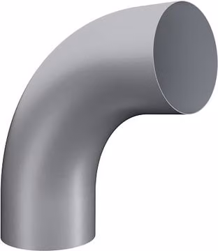Lindab Steel Conical Downpipe Bend 85 - 100mm Silver Metallic