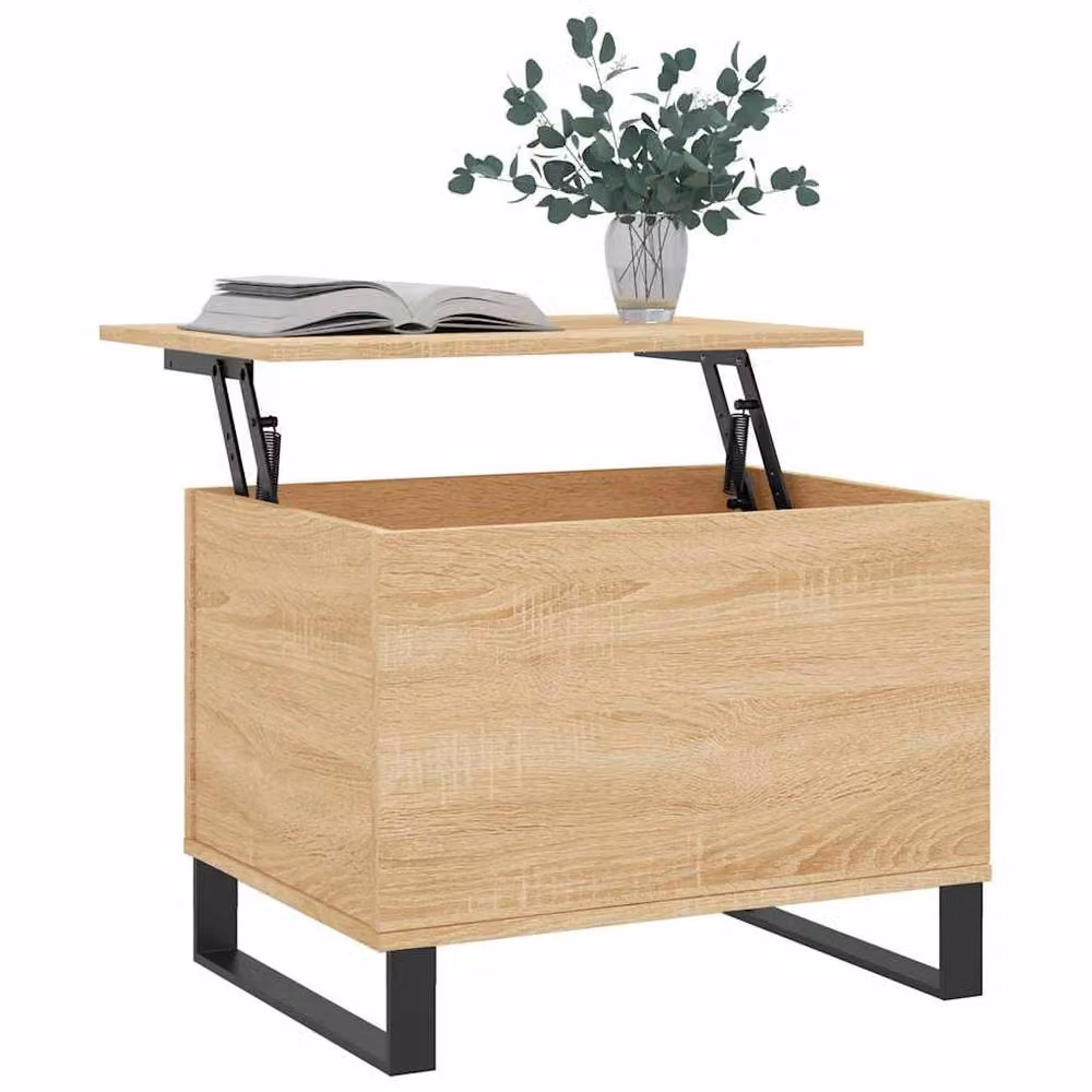 Berkfield Home Sonoma Oak Coffee Table in Brown, W: 60 cm, D: 44.5 cm, H: 45 cm – 2