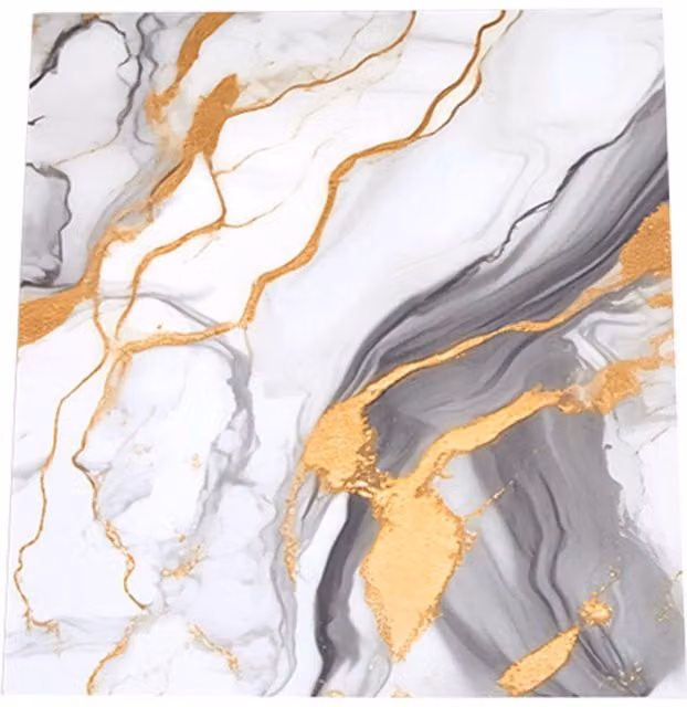 Livingandhome 10-Piece Self-Adhesive Marble Wall Stickers in Multicolour and White Stone Look