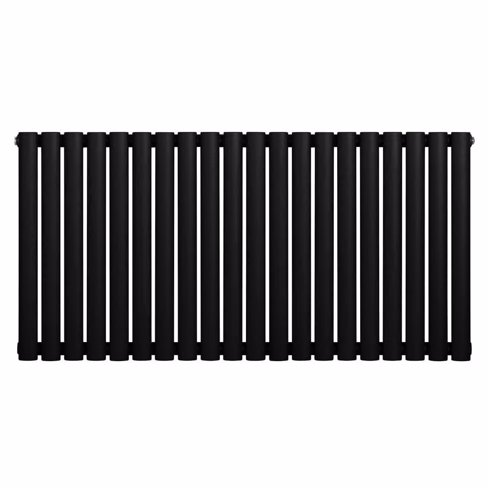 Monstershop Oval Single Column Steel Radiator, Black, W: 60.0 cm, H: 120.0 cm – 2