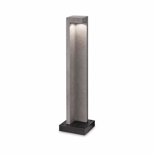 Netlighting Titano Integrated LED Outdoor Bollard Lamp in Grey with Warm White 3000K Light and IP55 Rating – 1